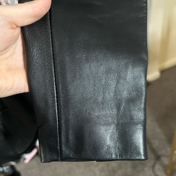 Jim and Mary Lou Black 100% Leather Jacket Vintage XS - Picture 7 of 11